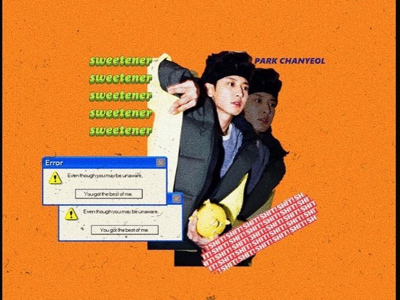 Orange Chanyeol albumcover collageart fashioncollage graphicdesign hypebeast streetstyle