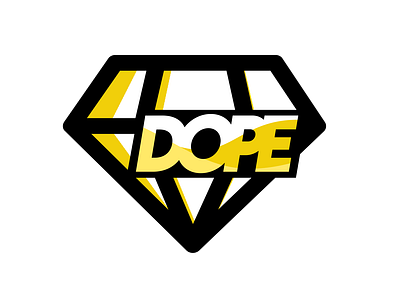 DOPE app branding design diamond logo fresh colors icon logo minimal vector web