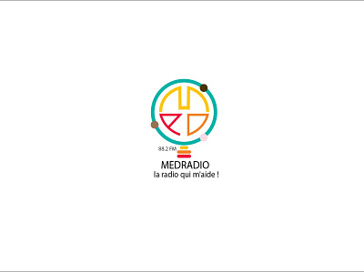 MEDRADIO 2 art illustration logo radio station vector