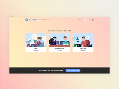 ESL LAB app app design design illustration ui ux uxui web webdesign
