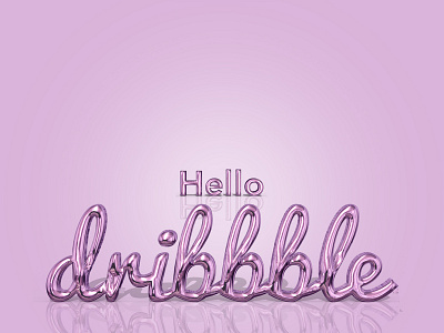 Hello Dribbble 3d branding clean design identity lettering logo minimal realistic typography