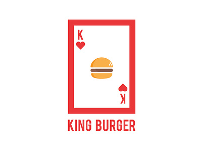 KING BURGER LOGO burger burger king clean creative design flat identity illustration logo vector