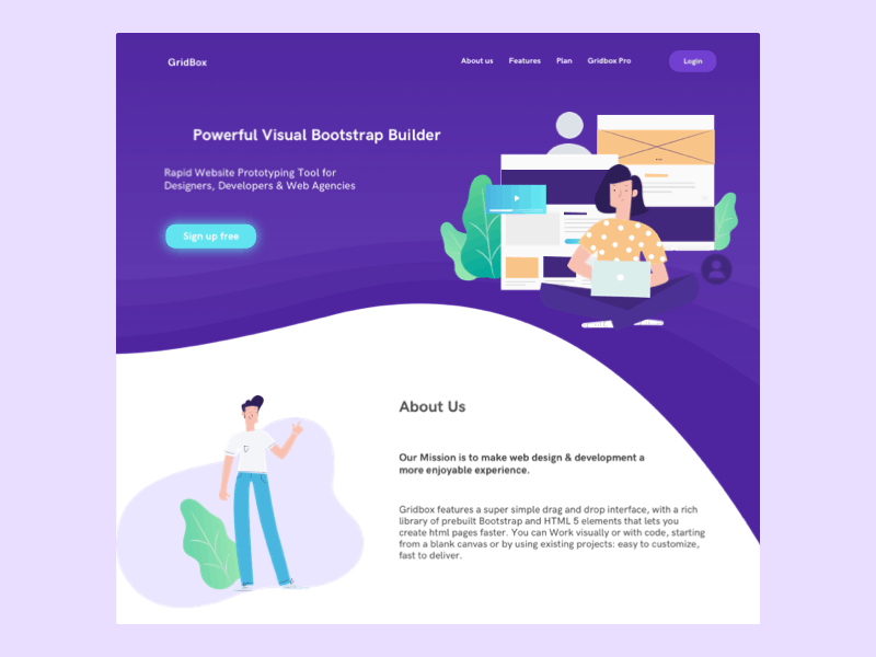 Gridbox Landing Page