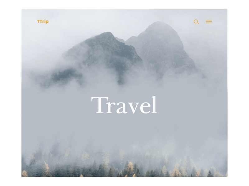 Travel website- UI Animation