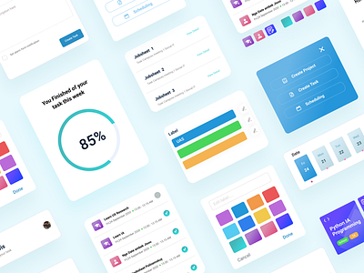 UI kit Management Your Project App design ui ui design uidesign uikit uxd