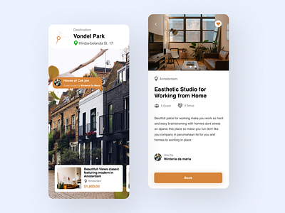 Real Estate for workspace concept airbnb app branding destinatiom remote travel ui ux working workspace