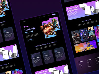 Exploration Landing page apple Games vers1 app apple branding color design fornite game games gradation illustration landing page ui ux valorant web web design