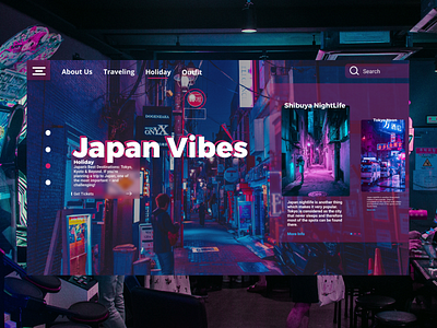 Landing Page #2 art cyberpunk design holiday indie landing page photography travel typography ui ux web web design