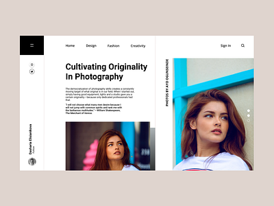 Landing Page #3 app branding design model modeling photography ui ux web