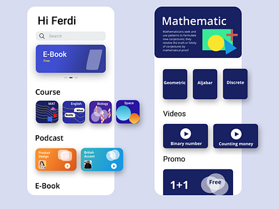 Geometric design for E learnings App