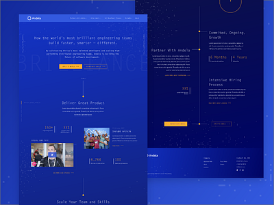 Andela Homepage responsive ui ux web web design