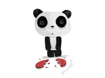 Heart Broken Panda illustration