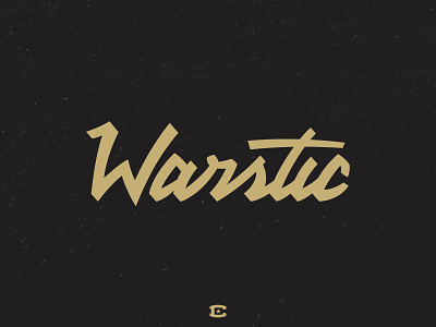 Warstic Concept Script baseball logos branding custom letters gold and black handletters rugged scripts script logos scripts sports logos typography warstic wordmarks