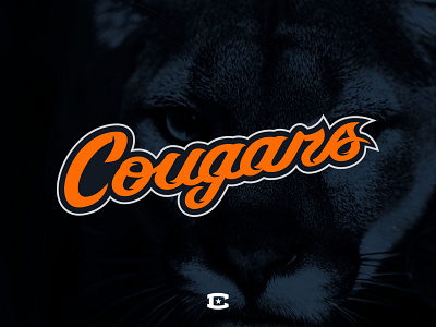 Cougars Script branding cougar logos custom type lettering logo design script logos sports design sports scripts