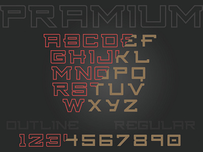 Pramium Font custom font custom typography font new font type