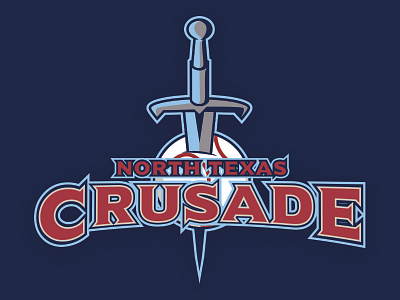 North Texas Crusade baseball baseball logo branding identity logo design logos sports sports logos