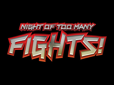 Night of Too Many Fights comic logos identity logo design logos