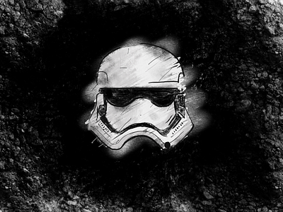 Storm trooper drawing illustration ipad pro star wars