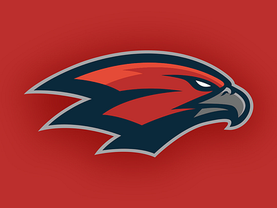RedHawks branding hawk logos hawks illustration logo design sports logos