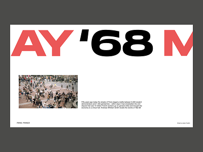 May 1968 – Website Concept art design mainpage swiss typogaphy typographic ui ui design ux ux design
