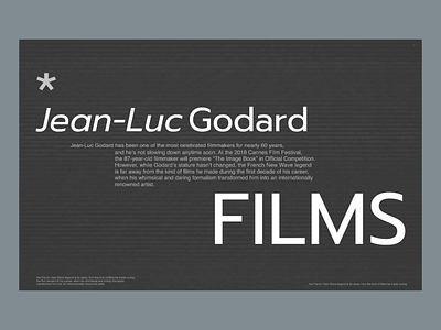 Godard Films – Site Concept animation cinema design festival swiss design typogaphy ui ui design ux ux design