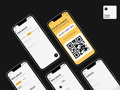 YELLO Mobile App – Send a parcel branding delivery delivery app design logo mobile app send a parcel ui ui design ux ux design