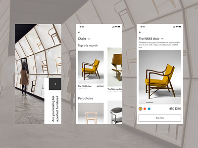Furniture Store Concept add to cart e-commerce product product card ui design ux design