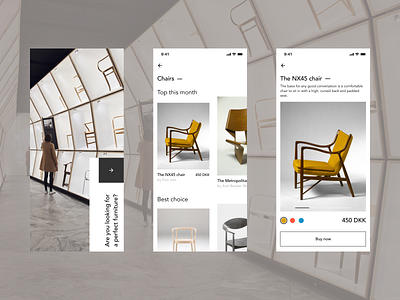Furniture Store Concept add to cart e commerce product product card ui design ux design