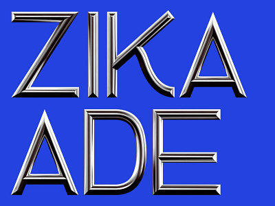Zikade Headline 3d chrome dimension font free freefont geometric headline illustration leo mirror mühlfeld text typohraphy zikade