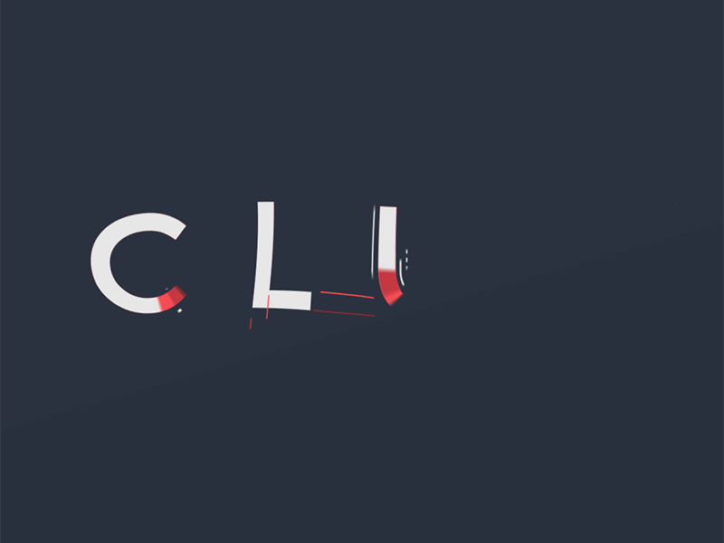 Clue after animated animation blue effects flat gif leo montserrat mühlfeld red typography