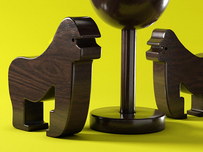 Wooden Gorillas blener industrial design toy wood