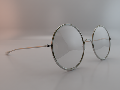 Glasses 3d 60s c4d framing glasses light old realistic reflection render studio