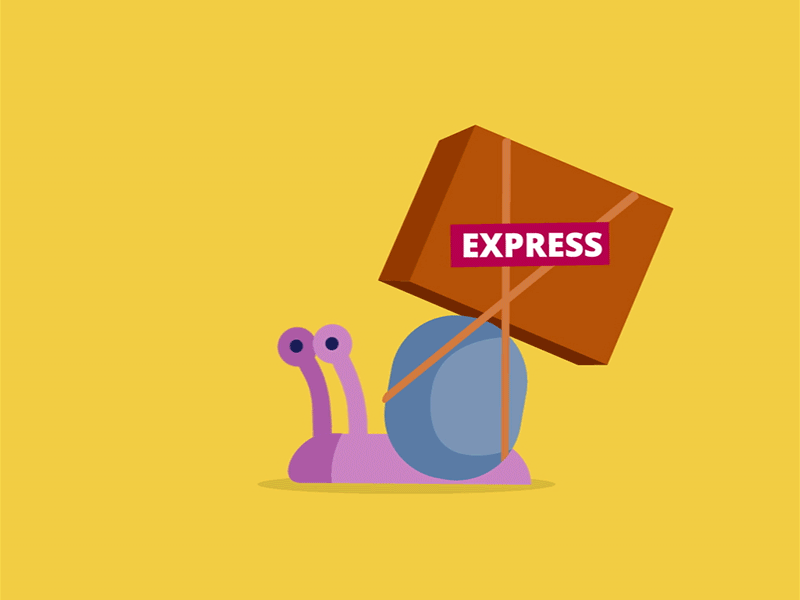 Express Courier after effects animation character design fast lines motion slow snail walkcycle