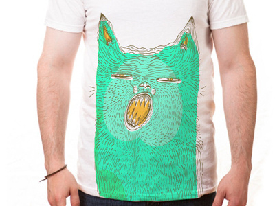 Tshirt Design Cat Scream