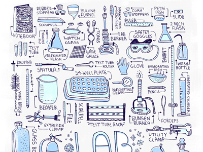 Lab Equipment Poster by Rachel Ignotofsky on Dribbble