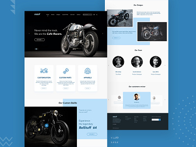 MotoV Landing Page Design Concept