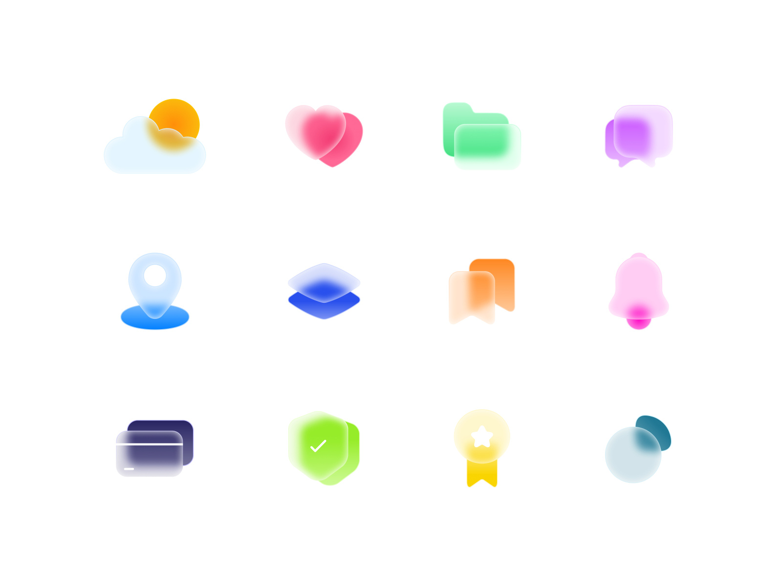 Frosted Glass icons Icon style by Vivek Lad on Dribbble