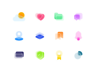 Frosted Glass icons | Icon style art design effect exploration figma figma esign glass icons icon pack icon style icons ui ui design uiux uiux design user interface
