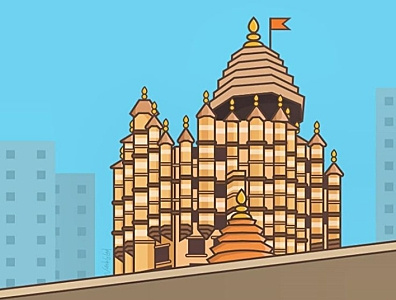 Siddhivinayak Temple | Mumbai adobe illustrator adobe photoshop art design digital art flat design graphic design illustration indian temple vector vectorart