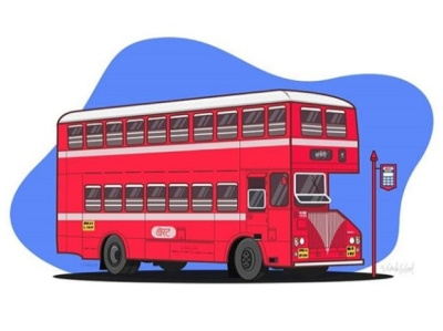 Mumbai's BEST Bus . adobe illustrator adobe photoshop art bus design digital art flat design graphic design illustration india mumbai vector