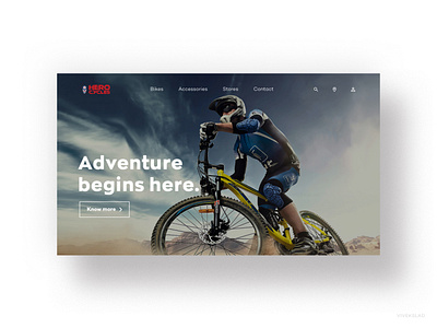 Hero Cycles homepage redesign concept.