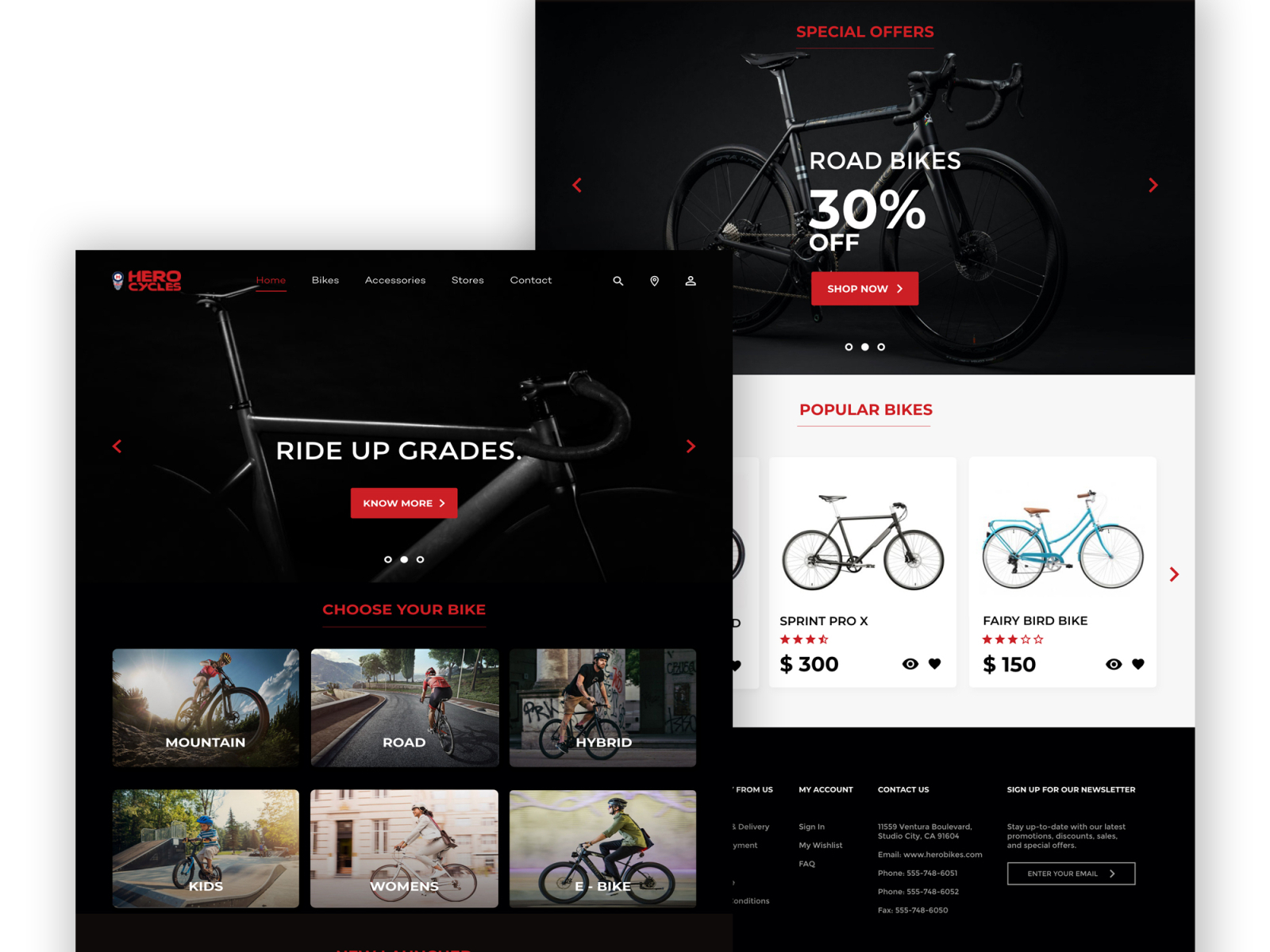 hero cycles website