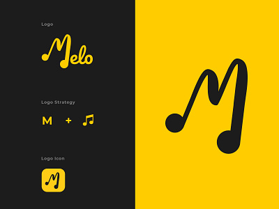 Melo Music App Logo Design adobe photoshop art branding design digital art graphic design logo logo design logotype vector