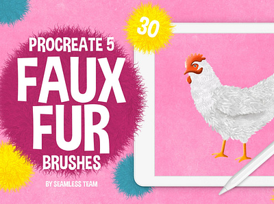Procreate 5: Faux Fur Brushes illustration ipad art ipad drawing ipadproart procreate procreate app procreate art procreate brushes procreate drawing procreate stamp procreateapp
