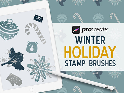 Procreate Winter Holiday Stamp Brushes