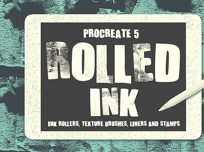 Procreate 5 Brushes: ROLLED INK ipad art ipad drawing ipadproart procreate procreate app procreate art procreate brushes procreate stamp procreate stamp brushes procreateapp