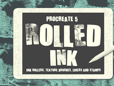 Procreate 5 Brushes: ROLLED INK