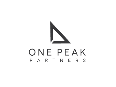 One Peak black and white clean logo design minimal simple