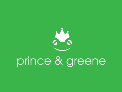 Prince And Greene clean design frog green logo logo design simple