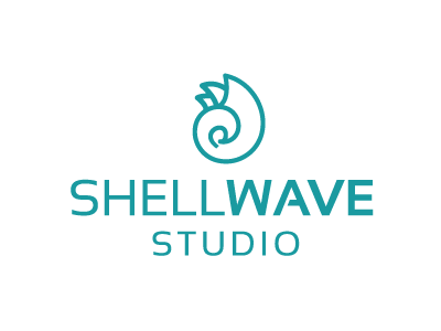 shellwave studio clean logo logo design minimalistic simple